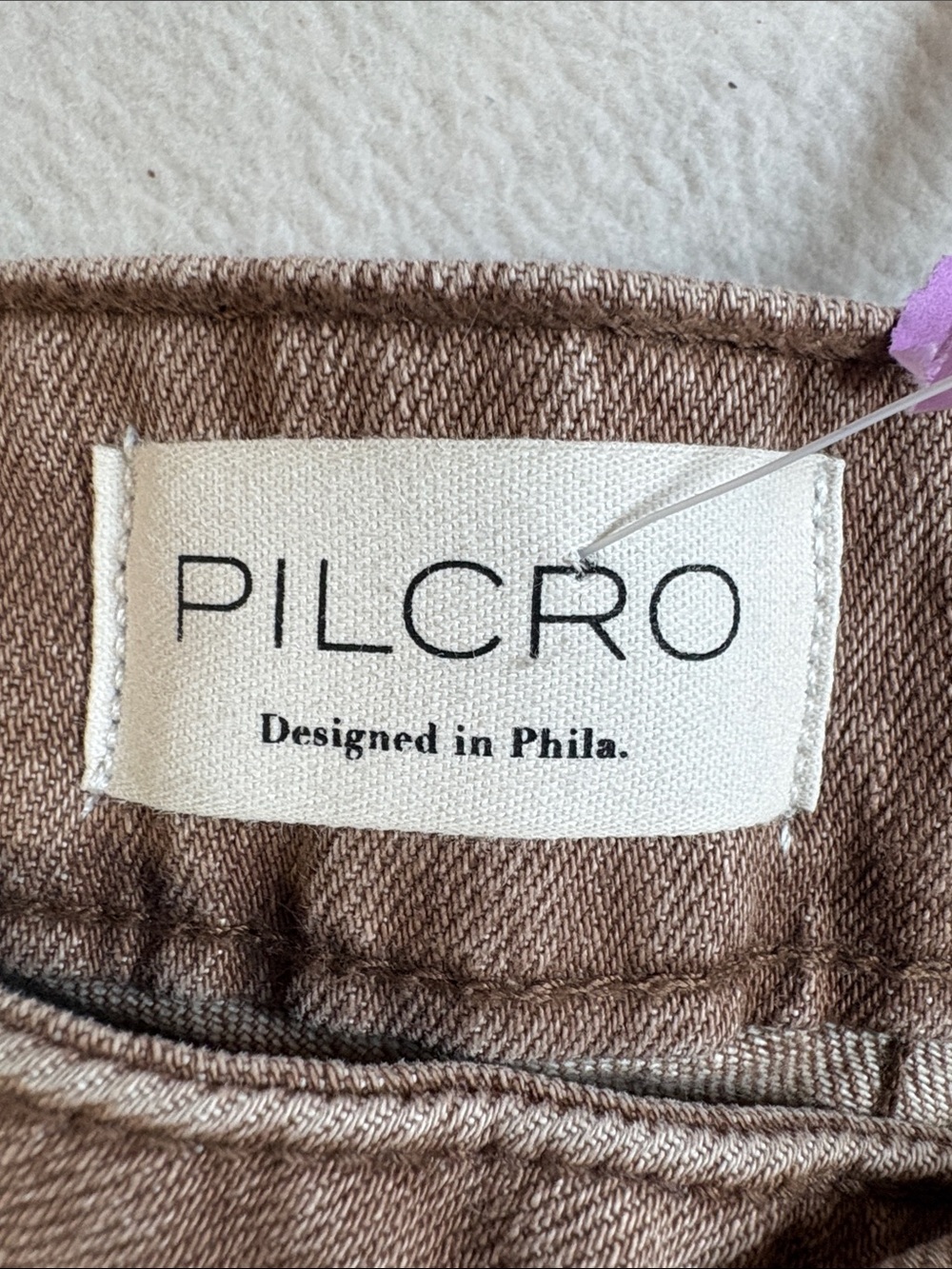 Pilcro Brown Spotted Wide-Leg Jeans - Picture 2 of 10
